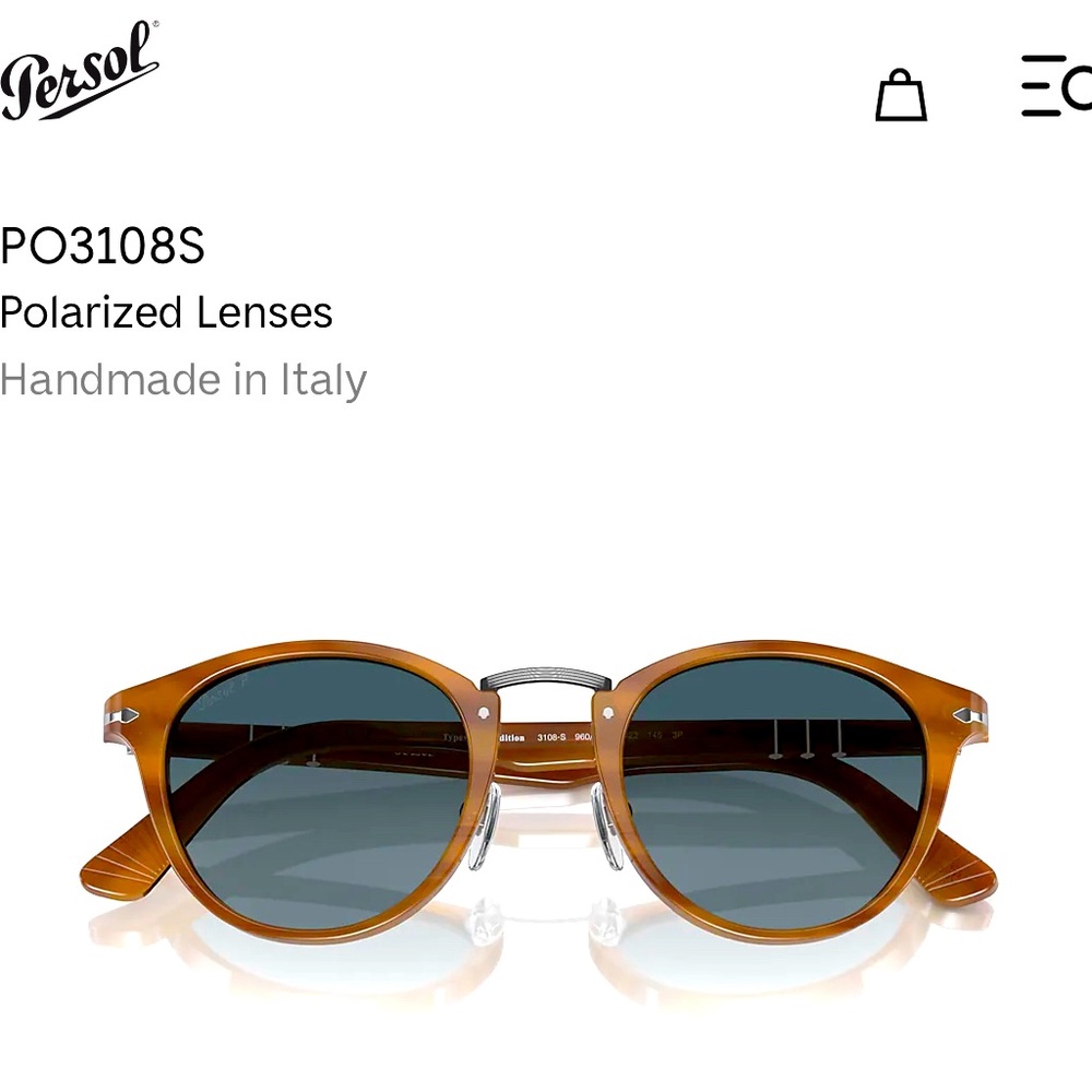 Persol 3108S Typewriter Edition Polarized Sunglasses